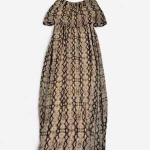 Snake Print Maxi Dress